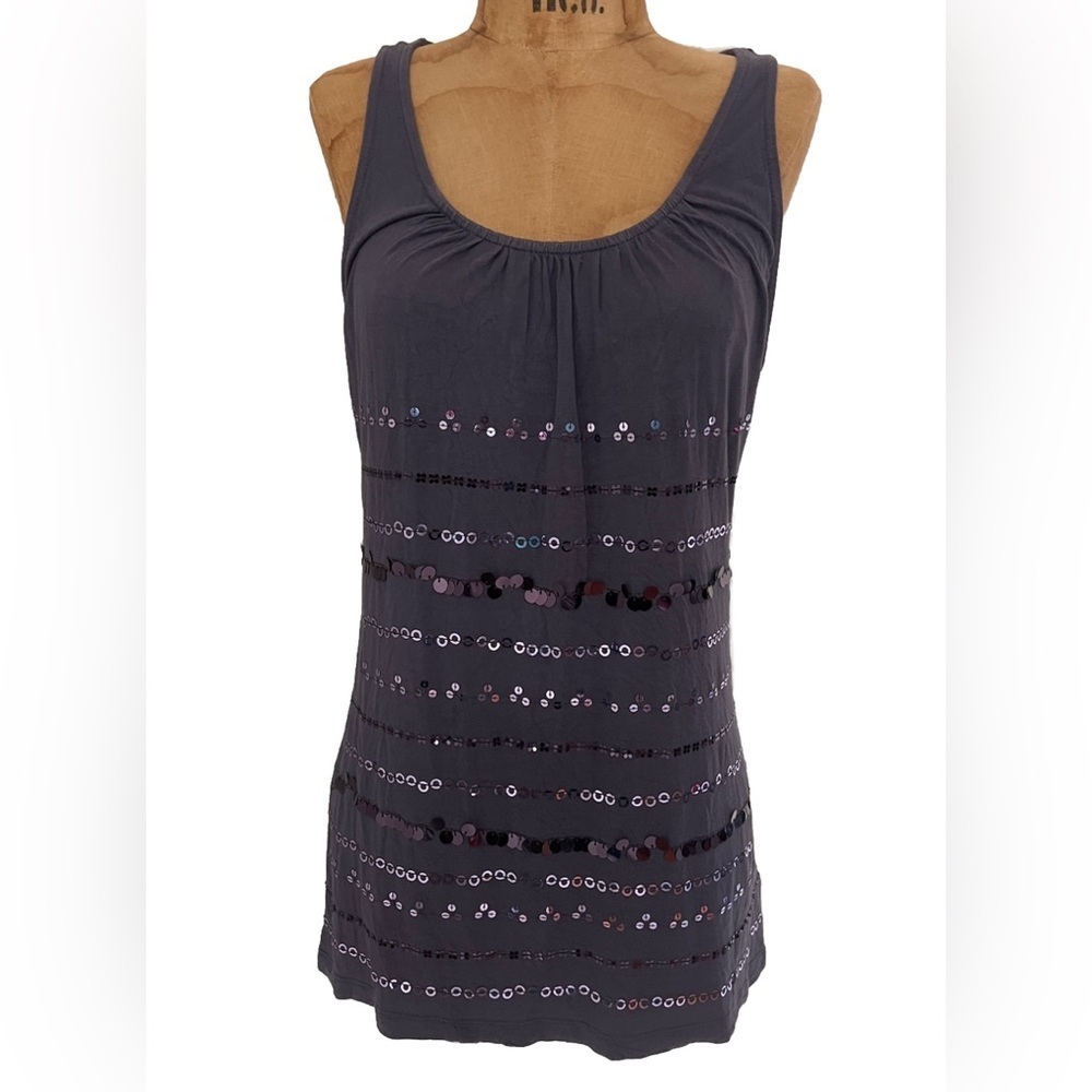 Kische Purple Sparkle Sequine Tank Top M